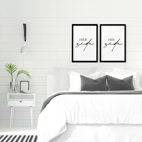 1st wedding anniversary gift | set of 2 wall art prints