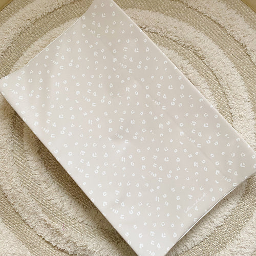 Anti-Roll Wedge Baby Changing Mat - Sand Animal Print