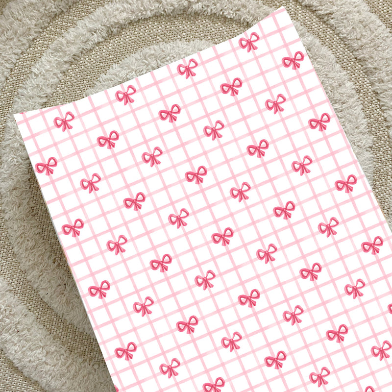 Anti-Roll Wedge Baby Changing Mat - Pink Bow