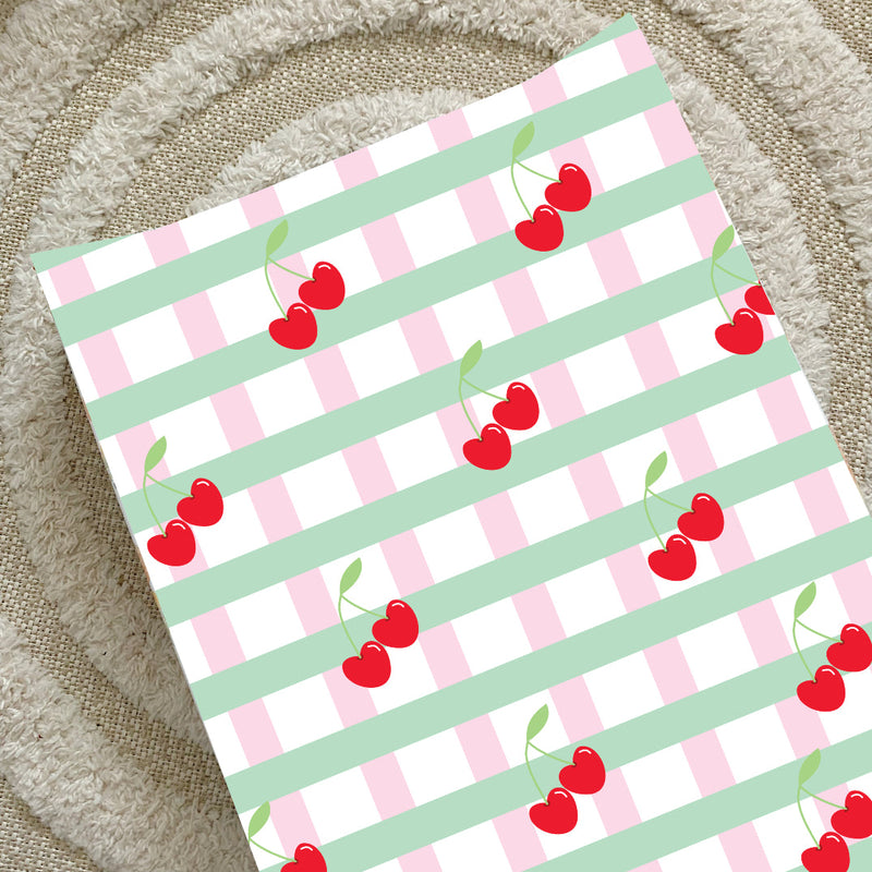 Anti-Roll Wedge Baby Changing Mat - Cherry