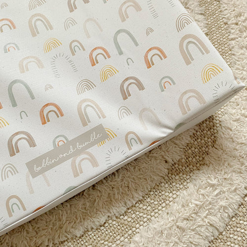 Anti-Roll Wedge Changing Mat - Unisex Abstract Rainbow