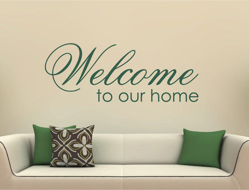 Welcome to Our Home Wall Sticker – Stylish Entrance Décor to Greet Guests