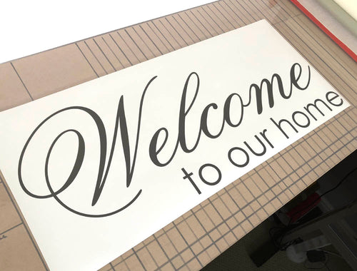 Welcome to Our Home Wall Sticker – Stylish Entrance Décor to Greet Guests