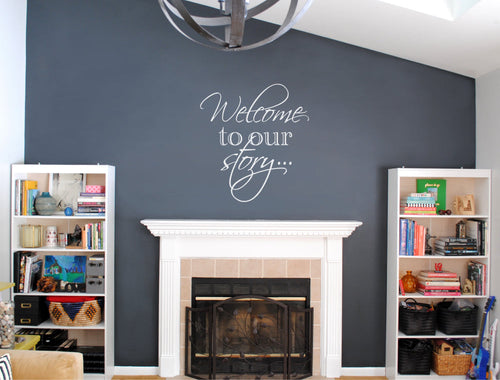 Welcome to Our Story Wall Sticker – Family Quote Vinyl Decal