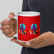 White glossy mug