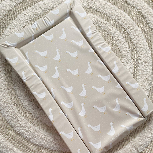 Standard Changing Mat - White Goose Unisex Print
