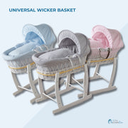 Wicker Baby Moses Basket With Stand