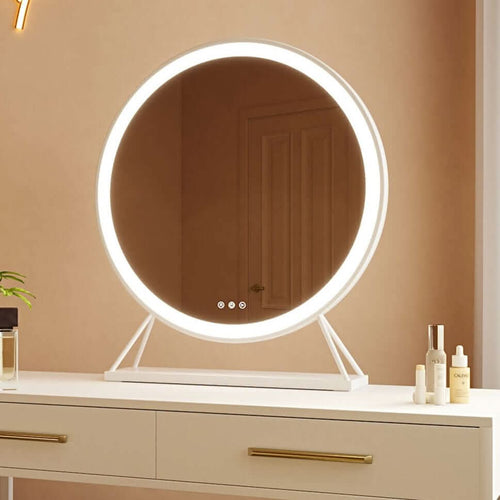Marilyn Round Hollywood Mirror White 60x67cm