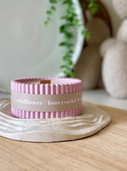 Wildflower Stoneware Soy Candle – Eco-Friendly Floral Home Fragrance