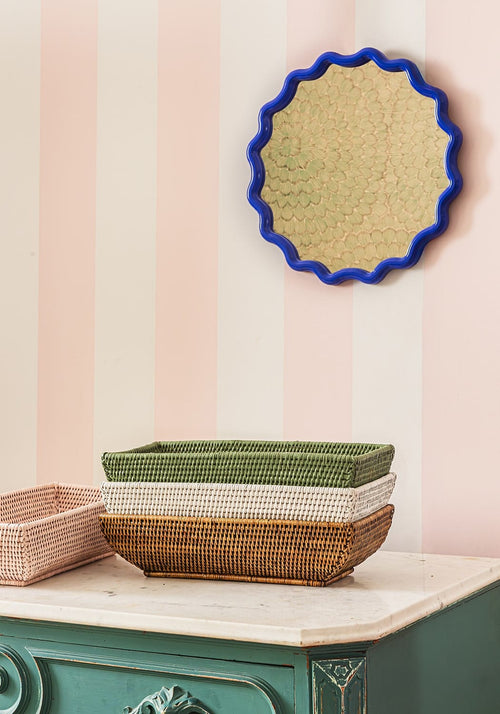 Wiltshire Long Rattan Basket in Classic Brown