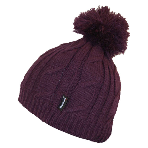 Sock Stack Women's Chunky Cable Knit Beanie Hat With 3M Thinsulate Insulation Reinforced Heel and Toe Comfort