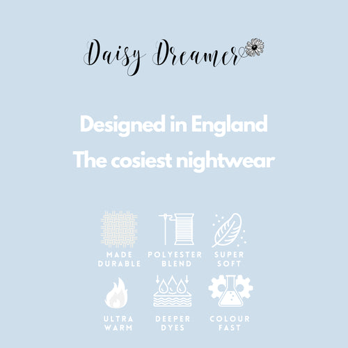 Daisy Dreamer Women's Sloth Teddy Fleece Pyjama Set Super Soft Warm Loungewear Cosy Winter