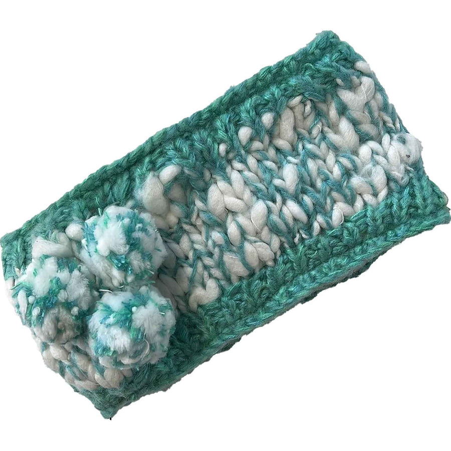 Sock Stack Women's Hand Knitted Daisy Pattern Winter Hat Headband Mittens Set In Red Breathable Cotton Rich Everyday Pack