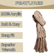 Sock Stack Women's Hand-Knitted Winter Hat Scarf And Hand Warmer Set With Inga Button