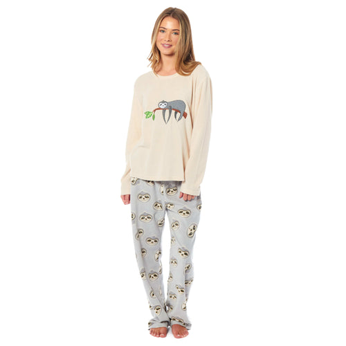 Daisy Dreamer Womens Thermal Fleece Pyjama Set Long Sleeve Warm Cosy Winter Nightwear