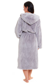 Daisy Dreamer Women's Fleece Hooded Robe Snuggle Touch Velvet-Soft Loungewear UK Sizes