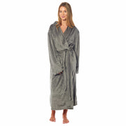 Daisy Dreamer Women's Stripe Jacquard Dressing Gown With Belt Pockets Shawl Collar