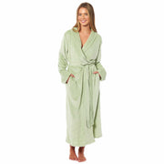 Daisy Dreamer Women's Stripe Jacquard Dressing Gown With Belt Pockets Shawl Collar