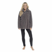 Daisy Dreamer Women's Sherpa Lounge Set With Double Pocket Top And Leggings Ultra-Soft