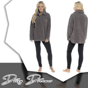 Daisy Dreamer Women's Sherpa Lounge Set With Double Pocket Top And Leggings Ultra-Soft