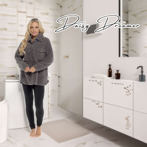 Daisy Dreamer Women's Sherpa Lounge Set With Double Pocket Top And Leggings Ultra-Soft