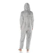 Daisy Dreamer Women's Shimmer Fleece Hooded Onesie Pyjama With Zip Pockets And Pompoms
