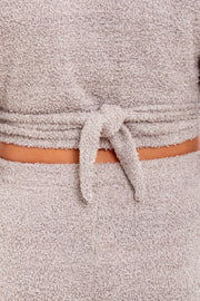 Daisy Dreamer Women's Teddy Fleece Loungewear Set With Long Sleeve Wrap Top And Stretch