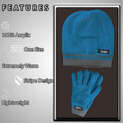 Sock Stack Women's Hat And Gloves Set With 3M Thinsulate Thermal Insulation Winter Warmth
