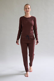 Womens Merino 24 Hour Trouser 190g Lightweight, Chocolate Brown