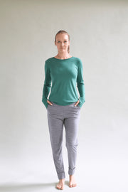 Womens Merino 24 Hour Trouser 190g Lightweight, Grey Marle