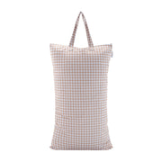 XL Wet Bag - Reusable Cloth Nappy Pail - Gingham Taupe