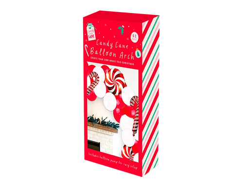 Candy Cane Balloon Arch 62pc