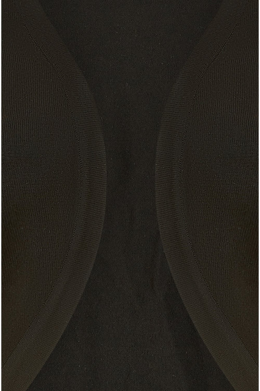 Yumi Black Knitted Curve Bolero