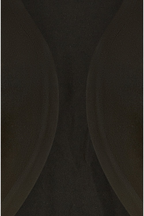 Yumi Black Knitted Curve Bolero
