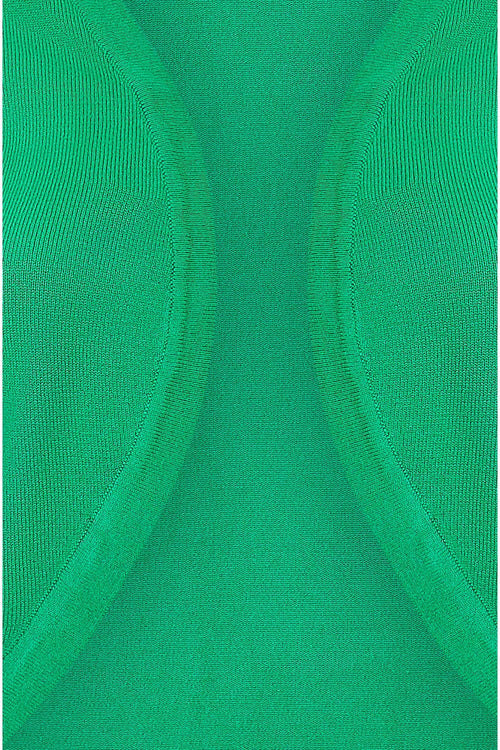 Yumi Green Knitted Curve Bolero