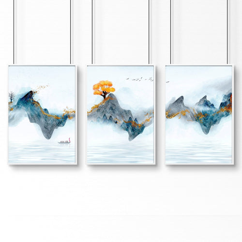 Wall decor for home office | set of 3 wall art