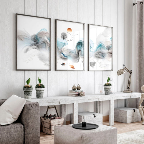 Zen Wall Art – Set of 3 Framed Prints | Japanese
