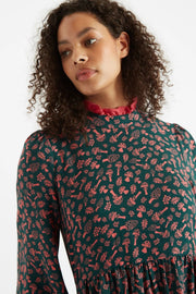 Louche Zura Mushroom Magic Print Long Sleeve Mini Dress